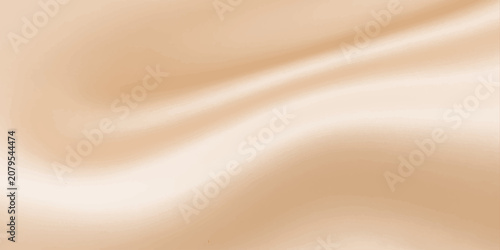 Tableau sur toile Creamy beige satin fabric with gentle, flowing folds creates a luxurious and elegant background, evoking a sense of softness and sophistication