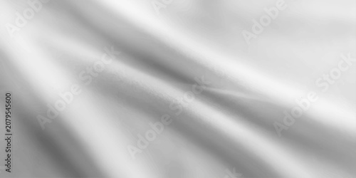 Cuadro en lienzo Abstract texture of white silk fabric with soft light and shadow play, creating elegant flowing lines and subtle depth