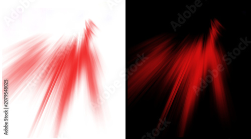 Abstract red light rays on black and white backgrounds, dynamic motion blur light leaks, cinematic glowing energy beams for overlay effects