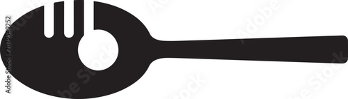 Konstfotografi Spoon with prongs and spaghetti hole Kitchen tool