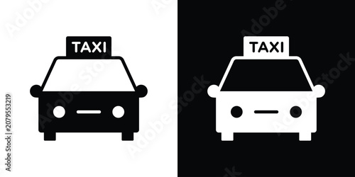 Tableau sur toile Taxi icon
