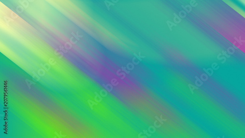 Abstract motion blur background with diagonal light streaks, vibrant green and purple gradient texture, colorful dynamic speed lines for digital design