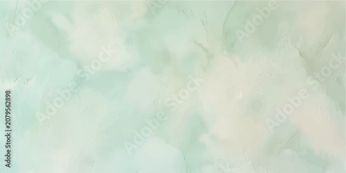 Obraz na plátne A distressed, textured light green surface with faded paint and subtle brown undertones