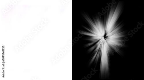 Bild auf Leinwand Abstract white light rays on black background, dynamic motion blur explosion, ci