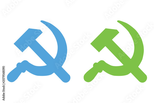 Canvastavla Hammer and sickle icons, communist symbol, vector illustration vector illustrati