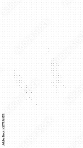 Black Dot Blobs on White Background, Vertical Video. Handcrafted halftone movement creates a unique paper aesthetic, making this seamless loop perfect for motion graphics, editorial projects