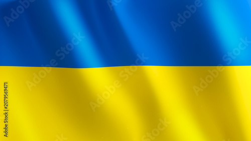 national flag background image,wind blowing flags,3d rendering,Flag of Ukraine