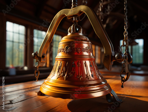 Classic school bell ringing for class transition