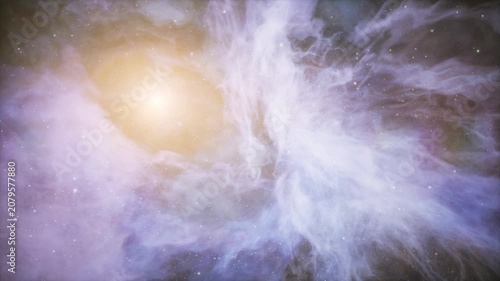 Swirling Cosmic Nebula in Deep Space