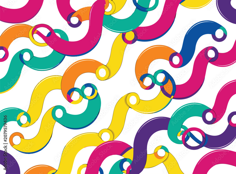 Obraz premium seamless pattern with colorful waves