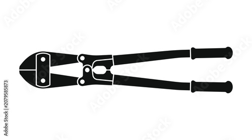 Bolt Cutters Icon Silhouette - Heavy Duty Tool for Cutting Metal