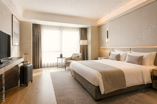 Elegant Hotel Room Interior for Travel Stay