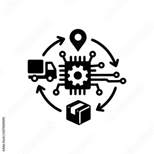 AI Supply Chain Logistics Icon