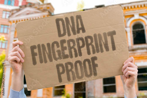 Valokuva "DNA fingerprint proof" Genetic identification is definitive evidence