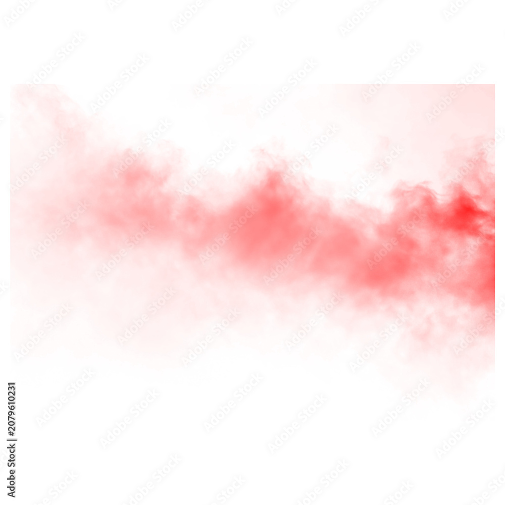 Fototapeta premium Abstract Red Ink Diffusion in Water with Soft Blur and Transparent Background