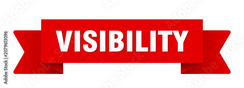 Tableau sur toile visibility ribbon isolated on transparent background