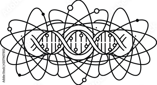 scientific vector icon of a DNA double helix .eps