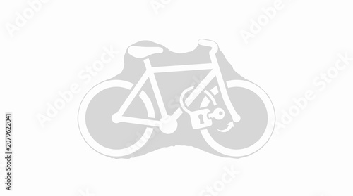 Tableau sur toile Bicycle with security lock symbol illustration.