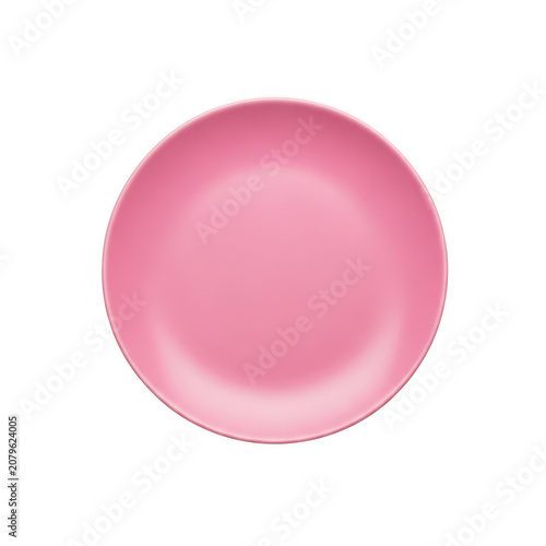 Simple pink circular plate
