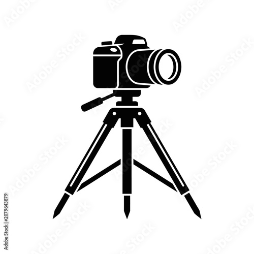 Принти на полотні Camera on a tripod stand.