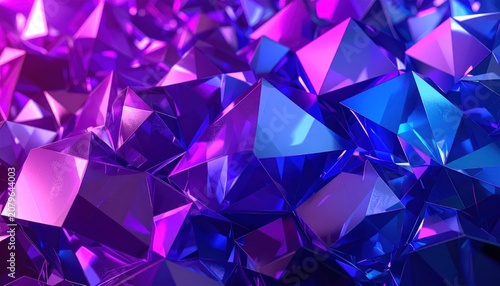 Close up of translucent purple and blue crystal facets.