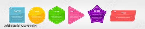 Fotografía Vector colorful text box presentation design template
