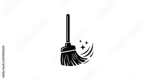 Tableau sur toile Broom Cleaning Sweeping Tool House.