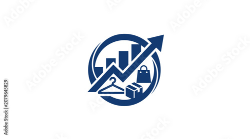 Fotografie Business growth and success icon symbol.