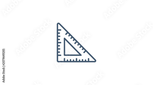 Triangle Ruler Outline Icon