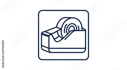 Tape Dispenser Outline Icon