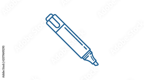 Highlighter Pen Vector Illustration