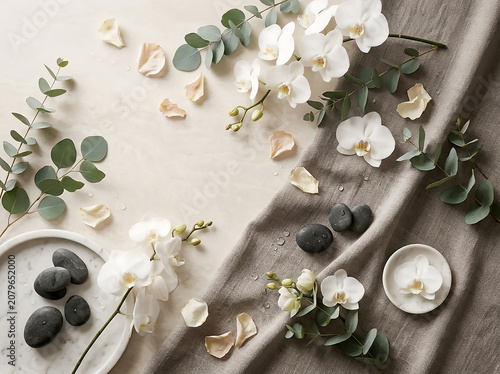 Botanical Flat Lay Branding Background