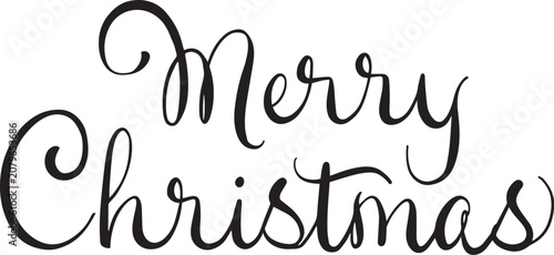 Vintage Merry Christmas Script Calligraphy