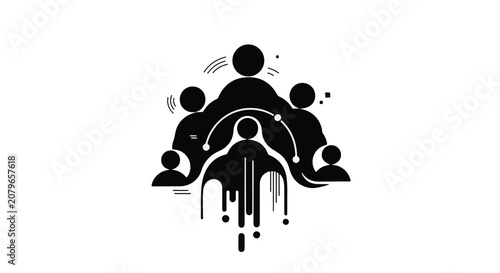 Business team collaboration and communication concept with connected people