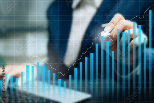 Bild auf Leinwand Business growth analytics concept