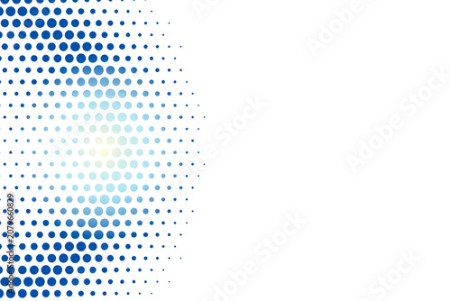 Abstract Blue Halftone Dot Pattern Background with transparent  Copy space