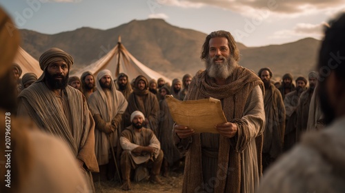 Joshua gathers Israel’s tribal leaders to proclaim God’s law, calling the people to faithful obedience, covenant renewal, and steadfast devotion to the Lord.
