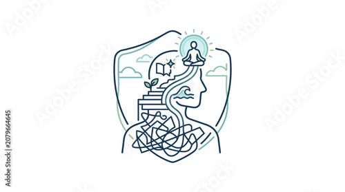 Mental Clarity and Mindfulness Concept Vector Illustration