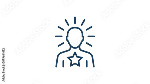 Person with Star Achievement Icon