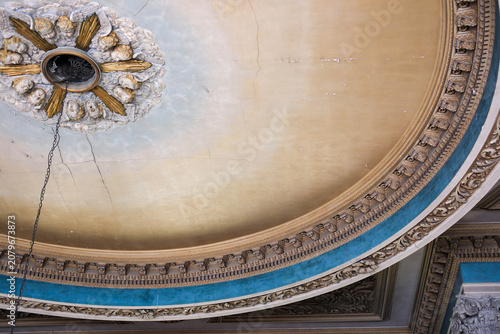 Schilderij op canvas A detail from the ceiling of Saint Anne's church, Limehouse, England