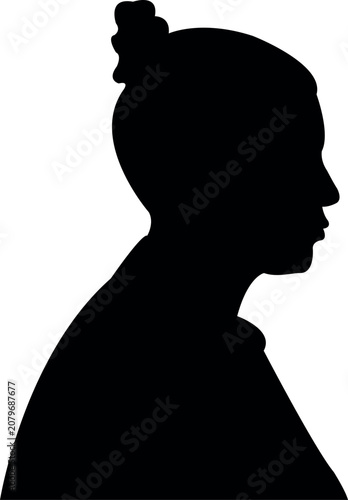 a woman head silhouette vector