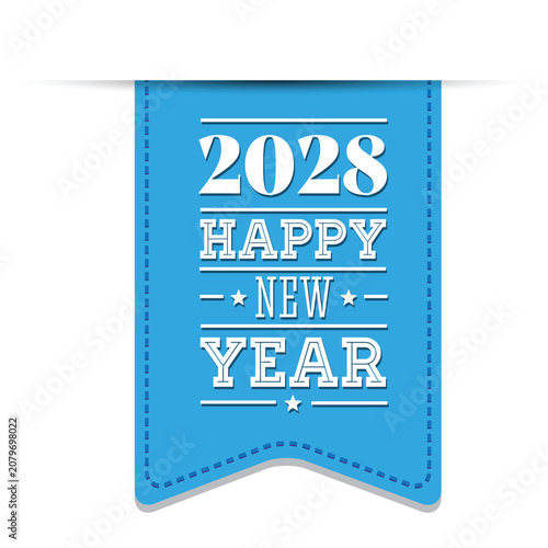 Happy New Year vintage sign lettering