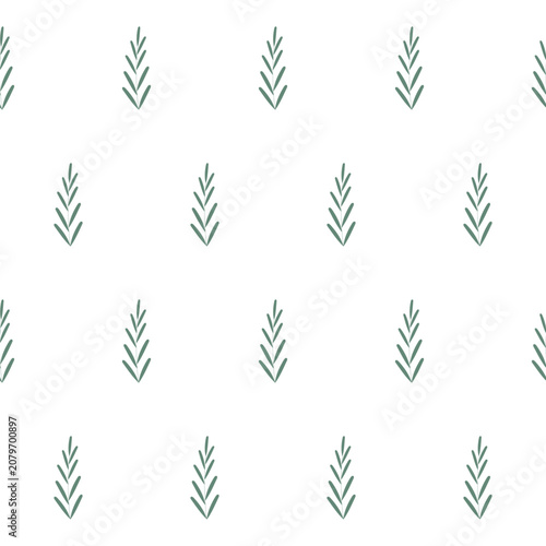 vector botanical simple pattern with plants