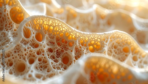 Macro Texture of Intricate Mushroom Gills and Fungal Lamellae Structure