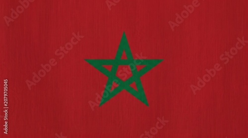Morocco flag with red background and green star, symbolizing strength, bravery, peace, hope, and national identity rooted in cultural heritage and history.