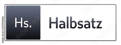 Hs. - Halbsatz - Jura Rechts Abkürzung