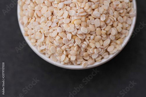 Photography White Urad Dal (Split Black Gram Without Skin) Close Up Photos