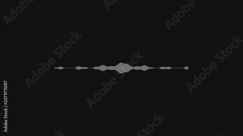 Minimalist white digital sound spectrum visualizer
