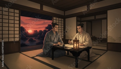 戦国の世の場面 時代劇背景イラスト