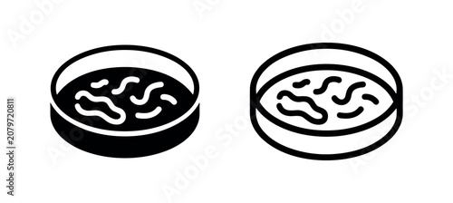Bild auf Leinwand Bowl of Soup Icon Set: Warm Meal and Comfort Food Symbol